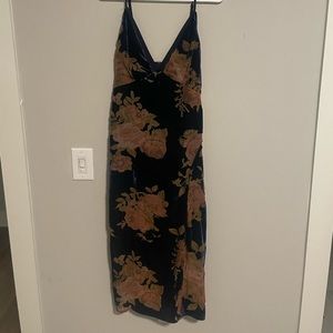 Lulus Velvet Floral Midi